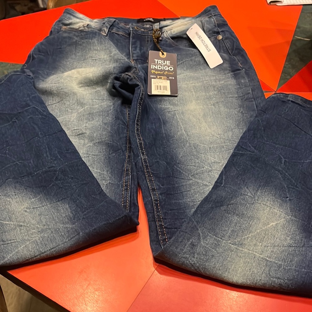 Indigo Acid Washed Jeans New